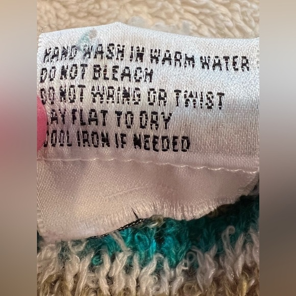 Vintage Fred Thomas striped Acrylic Sweater Removable Shoulder Pads PM - Picture 6 of 6